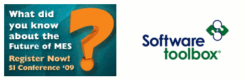 Images of SI Conference 2009 link and Software Toolbox logo.